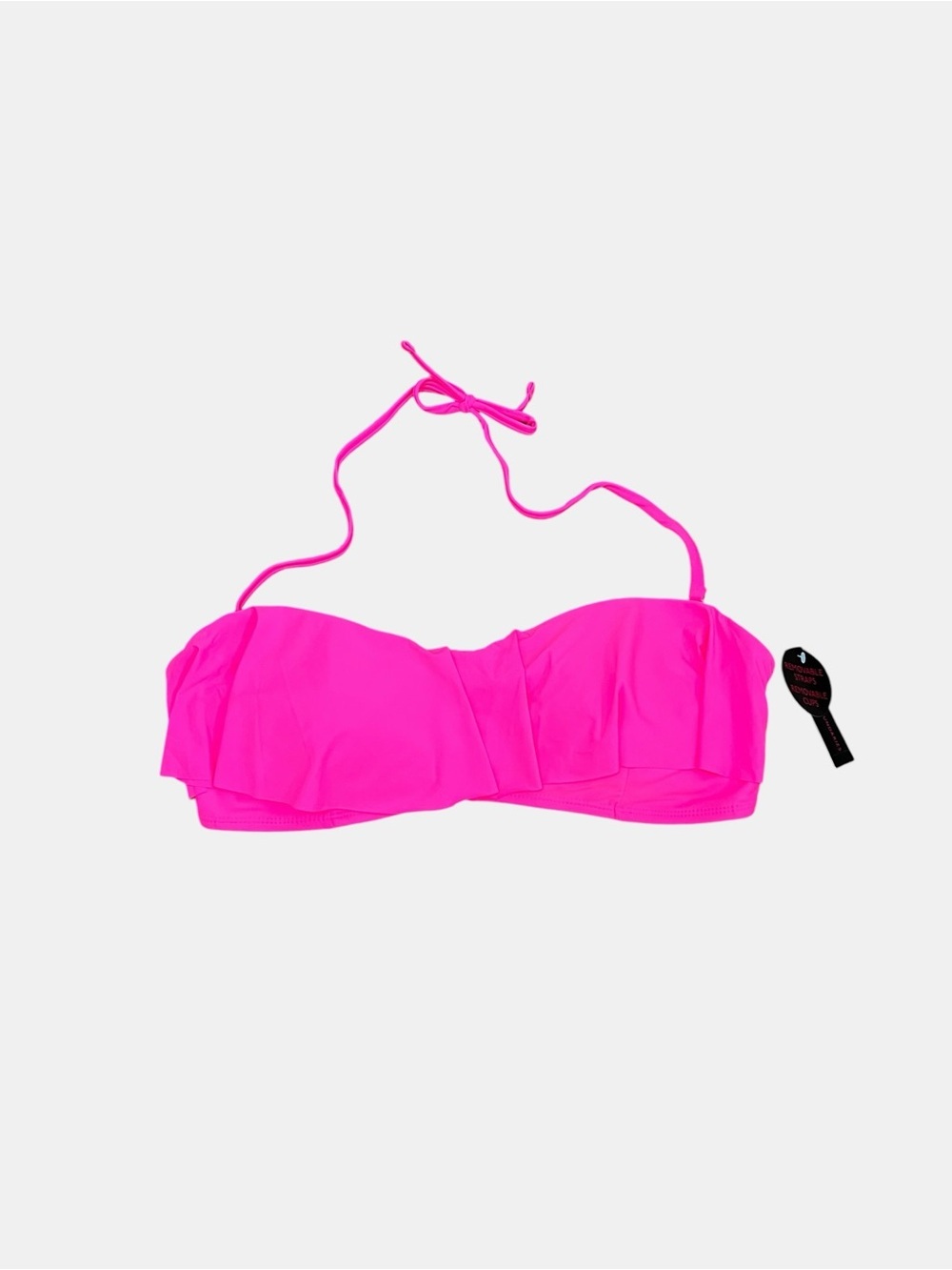 No Boundaries Neon Pink Bandeau Swim Top